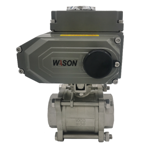 電動三片式絲口球閥